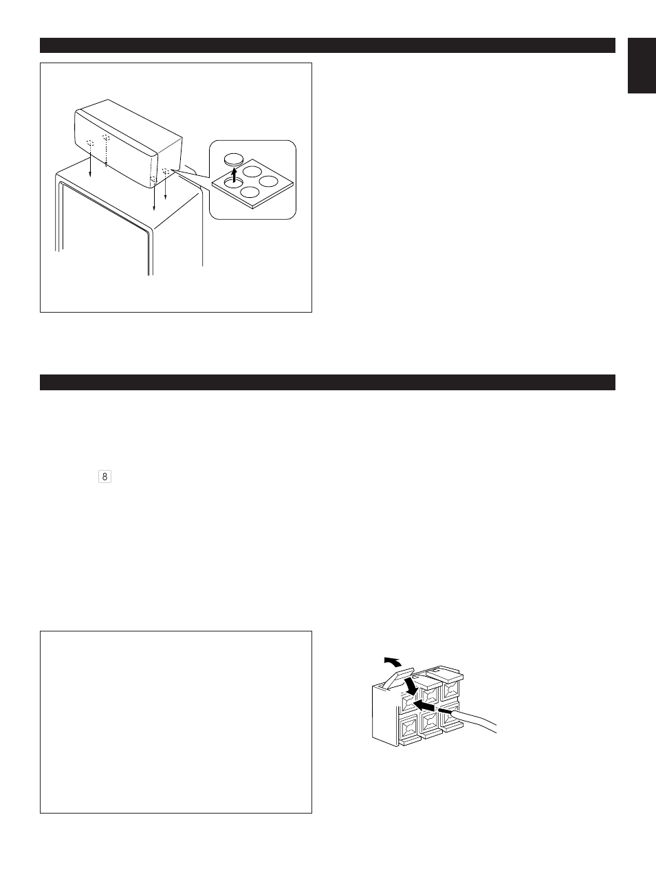 Connections, Connecting speakers | Yamaha GX-90VCD User Manual | Page 21 / 71