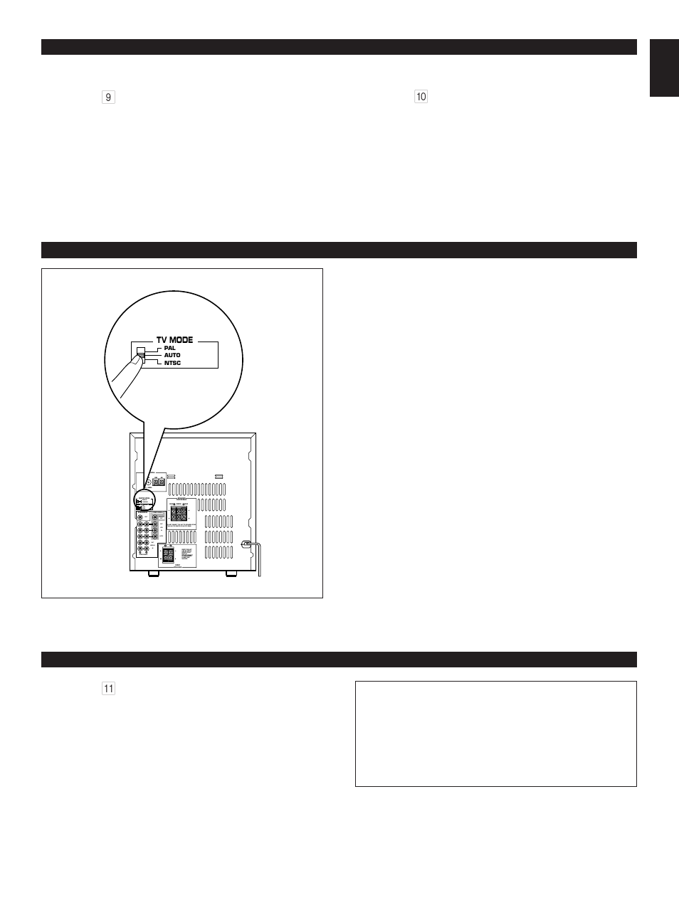 Turning the power on/off to this system, Connecting the ac supply lead, Connecting external components | E-13 english, Connections, See figure, On page | Yamaha GX-90VCD User Manual | Page 23 / 71