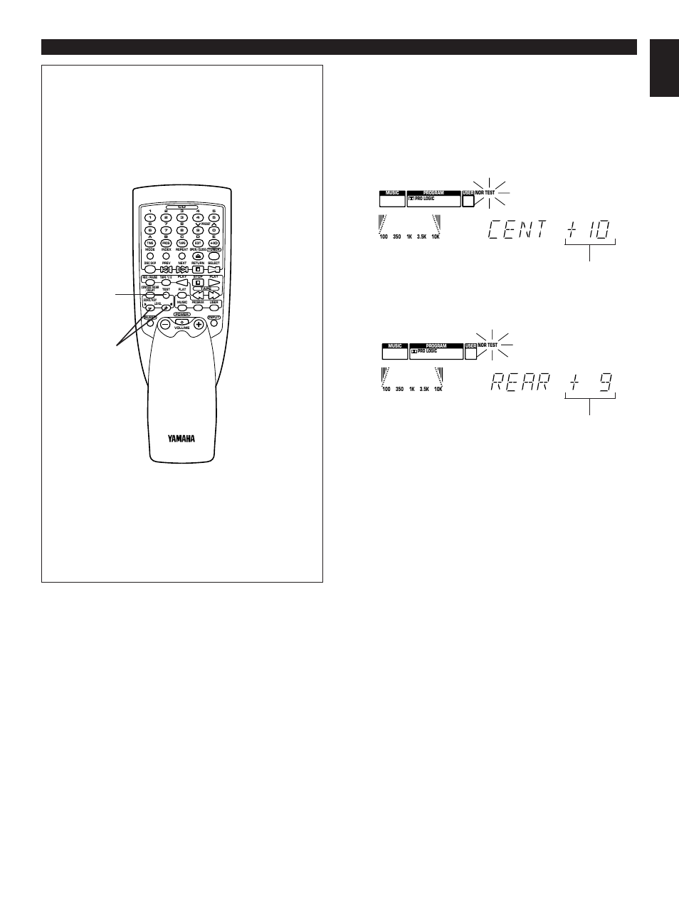 E-17 english speaker balance adjustment | Yamaha GX-90VCD User Manual | Page 27 / 71
