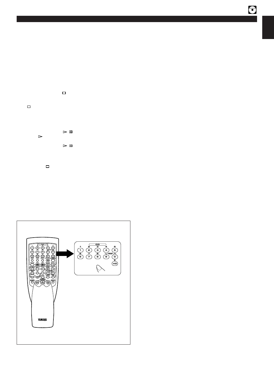 Direct-selection playback, E-19 english, Video-cd player operation | Direct operation, Playxchange, For easier operation, Do not push the disc table while it is moving, Press the stop button | Yamaha GX-90VCD User Manual | Page 29 / 71