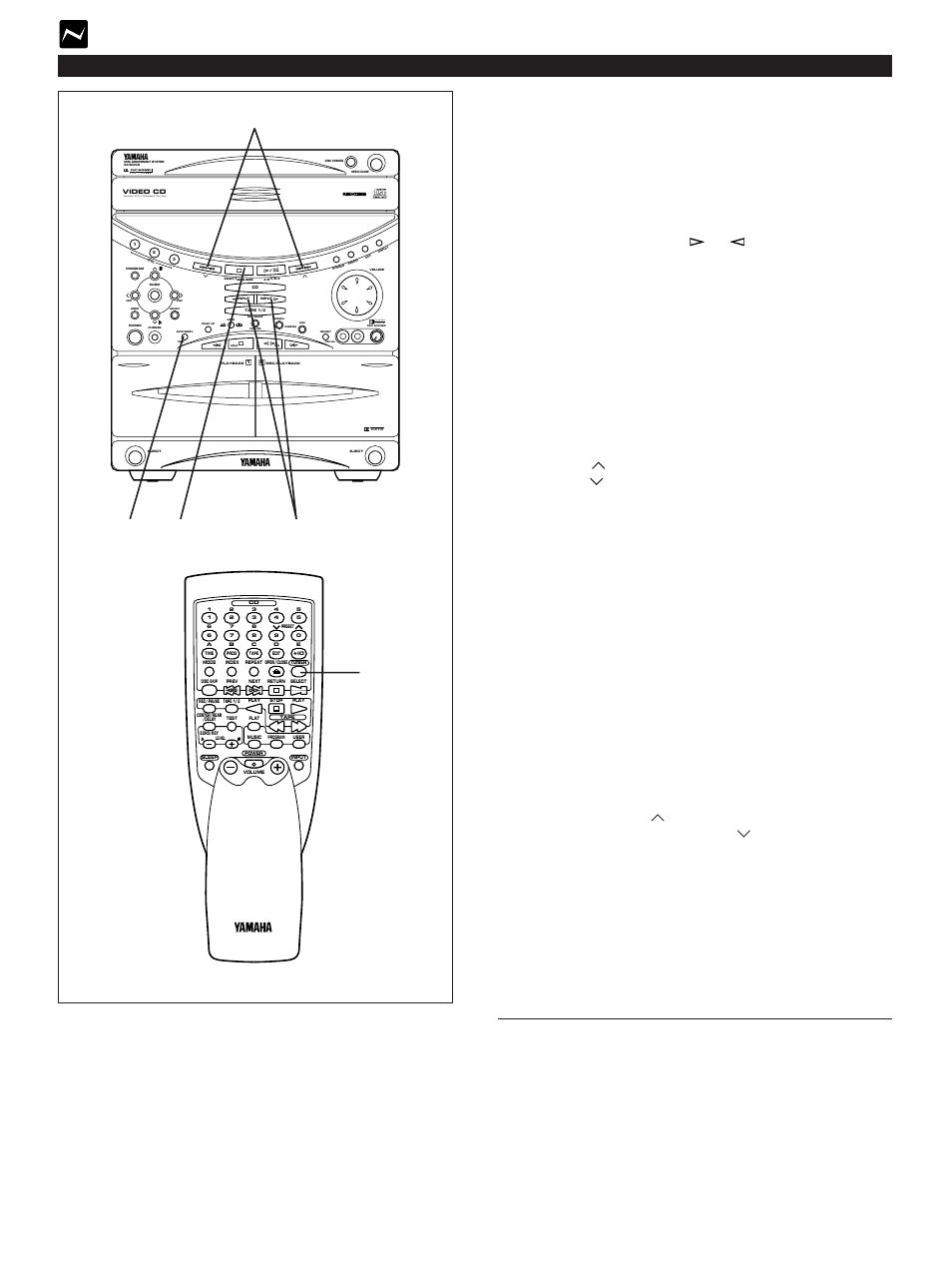 Tuning operation, Automatic tuning, Manual tuning | E-28, Press the input selector, Active servo technology | Yamaha GX-90VCD User Manual | Page 38 / 71