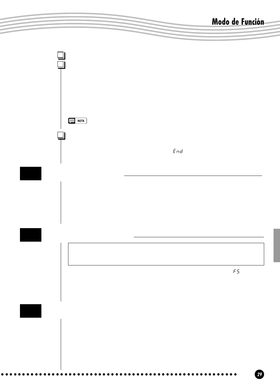 Modo de función, Modo del pedal suave, Volumen del metrónomo | Yamaha YPP-100 User Manual | Page 29 / 54