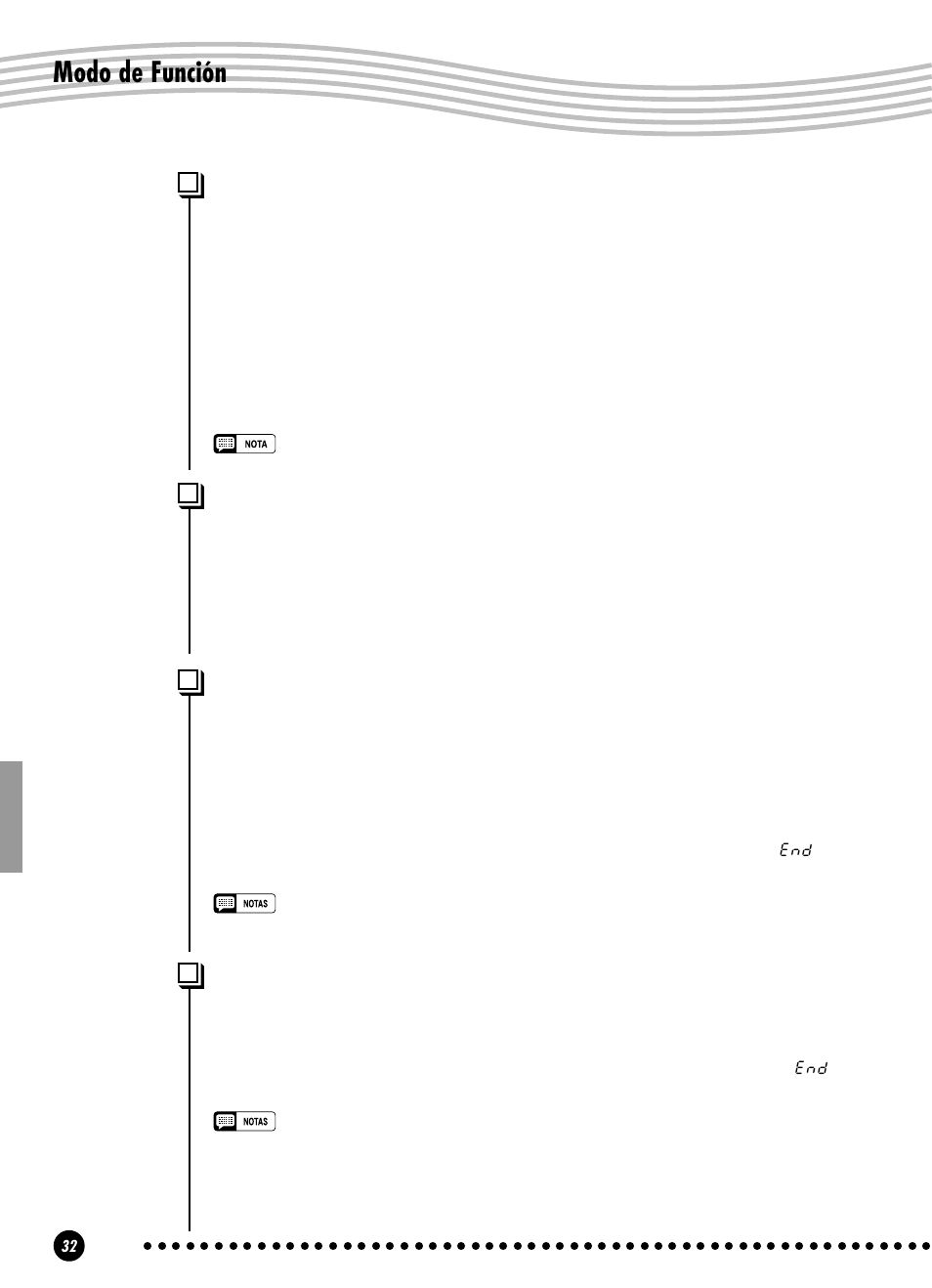 Modo de función, F7.7: transmisión de ajustes del panel/estados, F7.6: transposición de transmisión midi | F7.8: vaciado de datos por lotes | Yamaha YPP-100 User Manual | Page 32 / 54