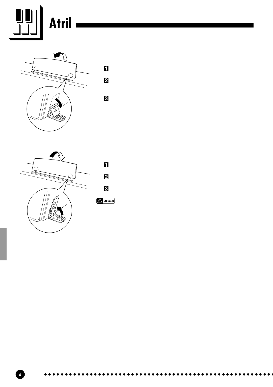 Atril | Yamaha CLP-810S User Manual | Page 6 / 28