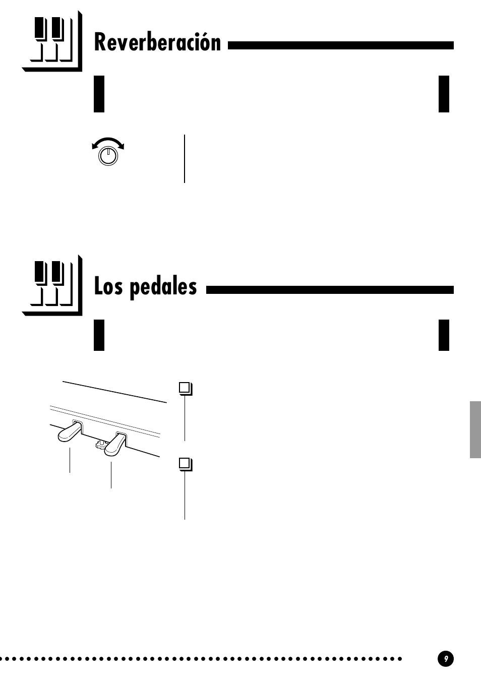 Los pedales, Reverberación | Yamaha CLP-810S User Manual | Page 9 / 28