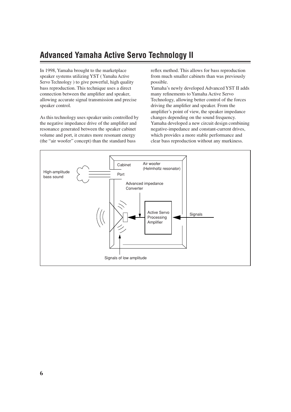 Advanced yamaha active servo technology ii | Yamaha YST-FSW100 User Manual | Page 10 / 13