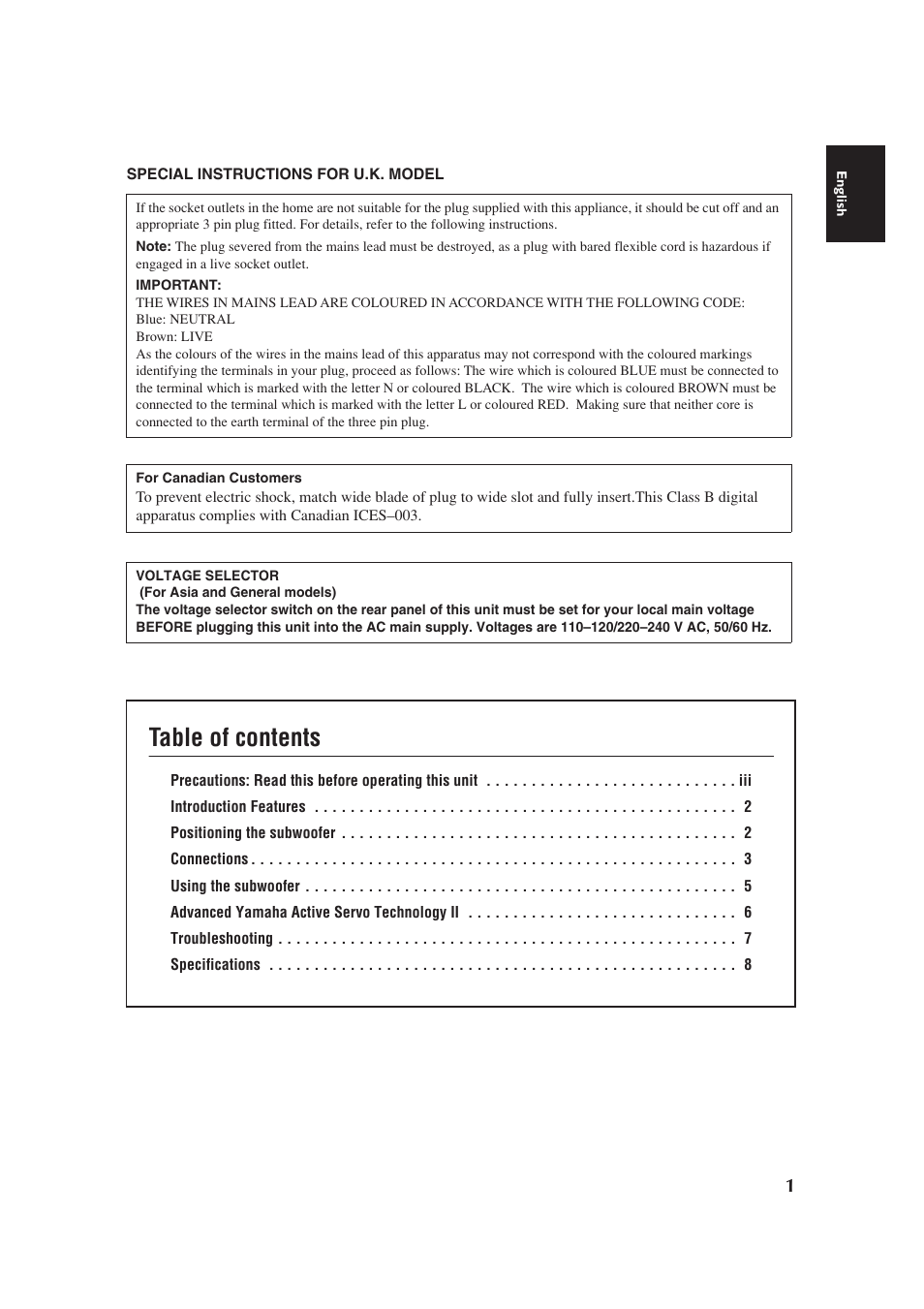 Yamaha YST-FSW100 User Manual | Page 5 / 13