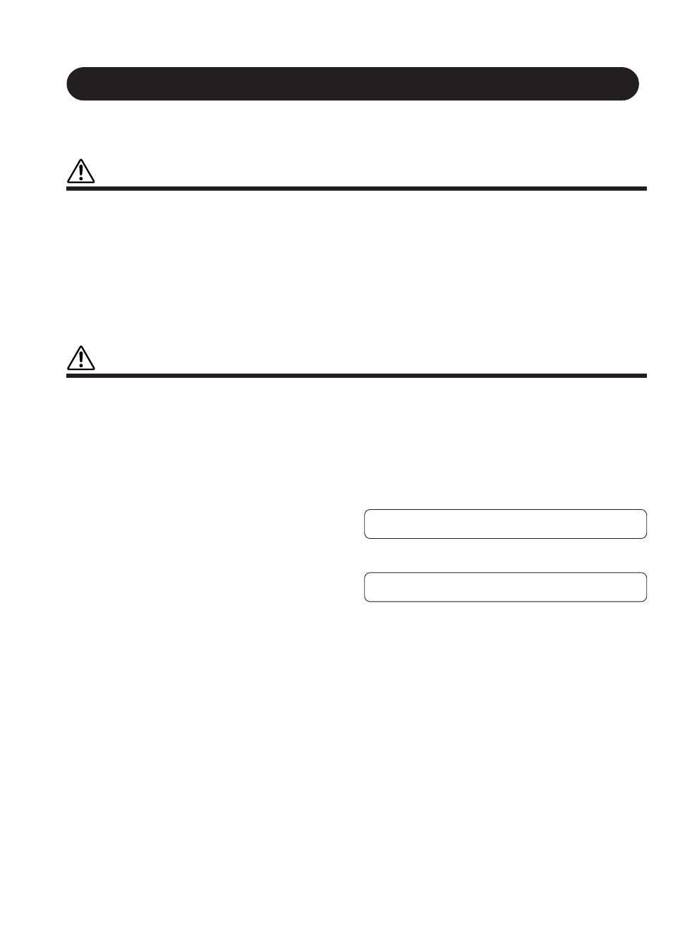 Precautions, Please read carefully before proceeding, Caution | Warning | Yamaha DD-20 User Manual | Page 3 / 16