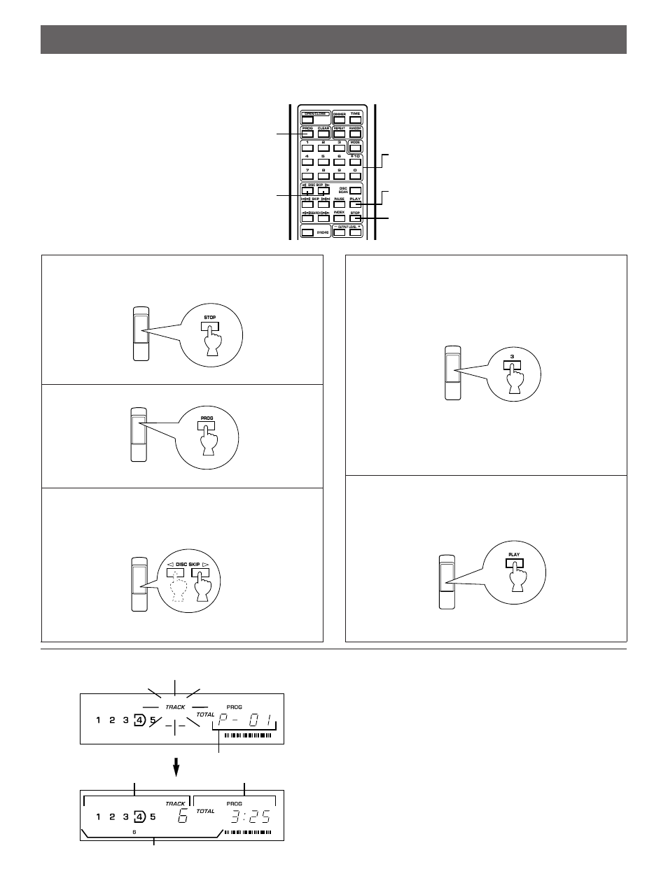 Program play, 2program play, Display information during program play | Yamaha CDC-98 User Manual | Page 11 / 16