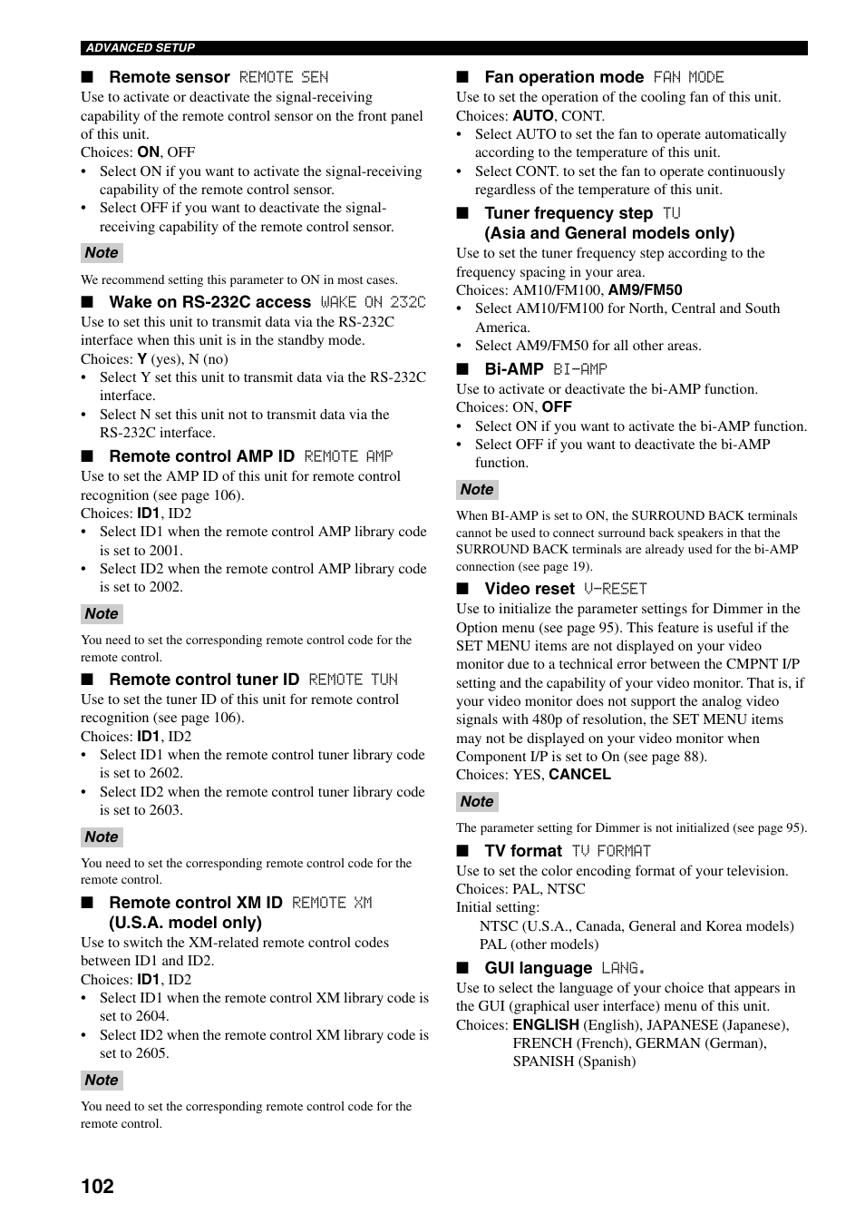 Yamaha X-V2600 User Manual | Page 106 / 144