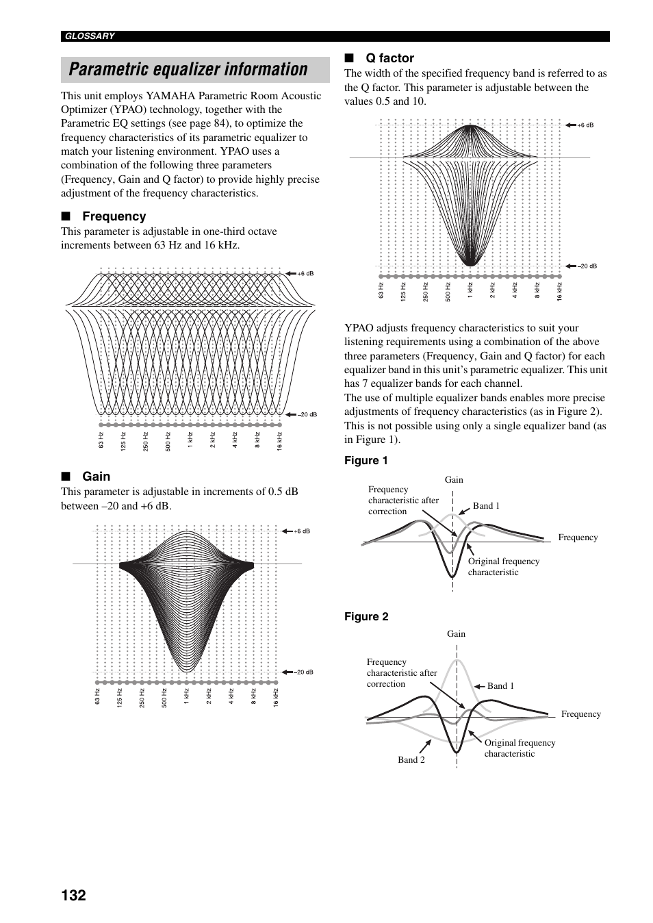 Parametric equalizer information | Yamaha X-V2600 User Manual | Page 136 / 144