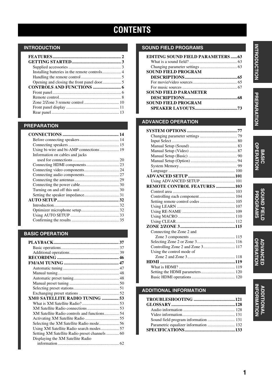 Yamaha X-V2600 User Manual | Page 5 / 144
