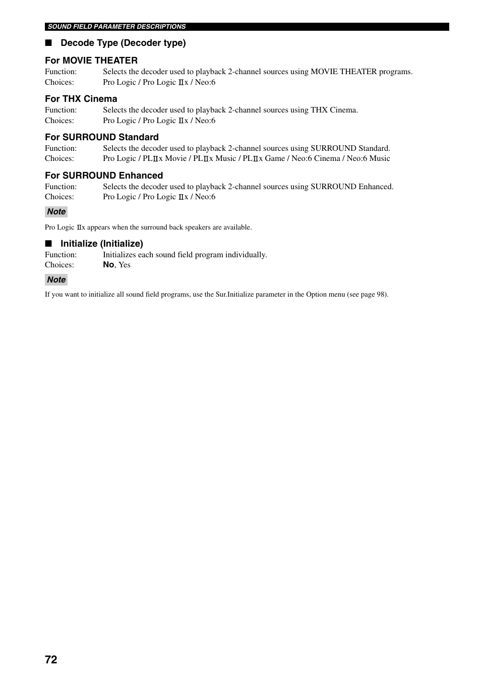 Yamaha X-V2600 User Manual | Page 76 / 144