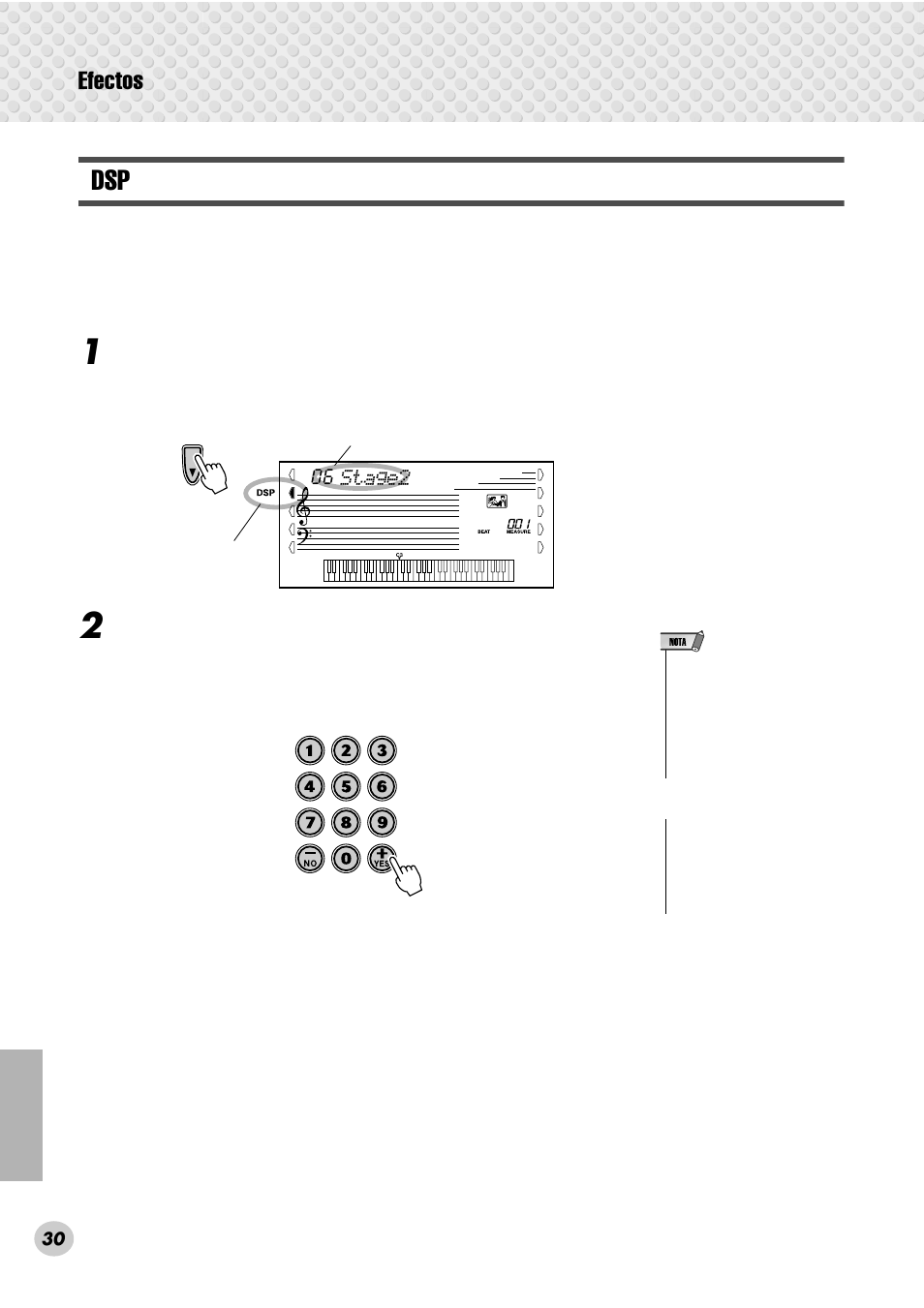 Efectos | Yamaha PSR-280 User Manual | Page 30 / 92
