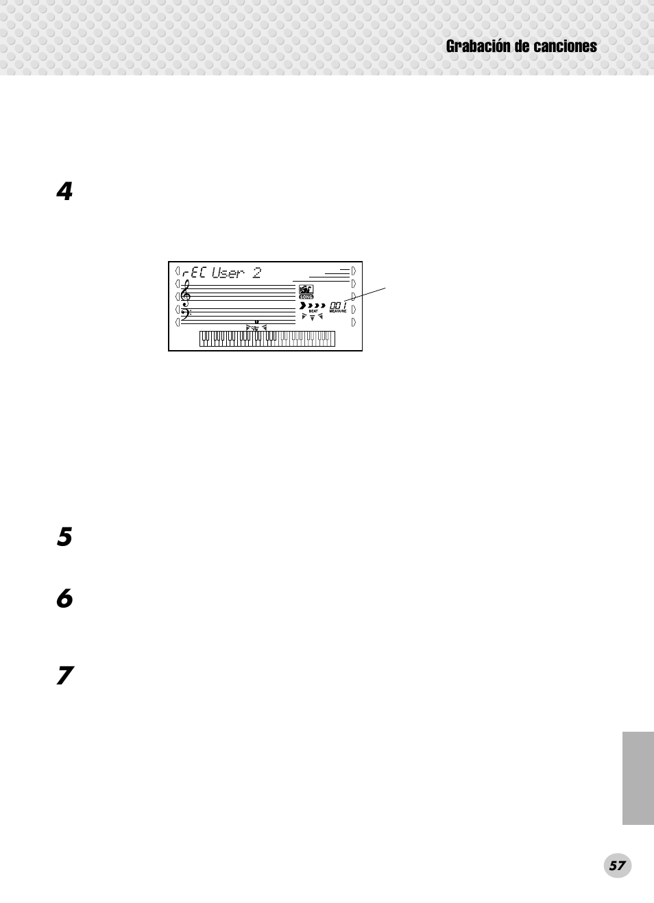 Grabación de canciones | Yamaha PSR-280 User Manual | Page 57 / 92