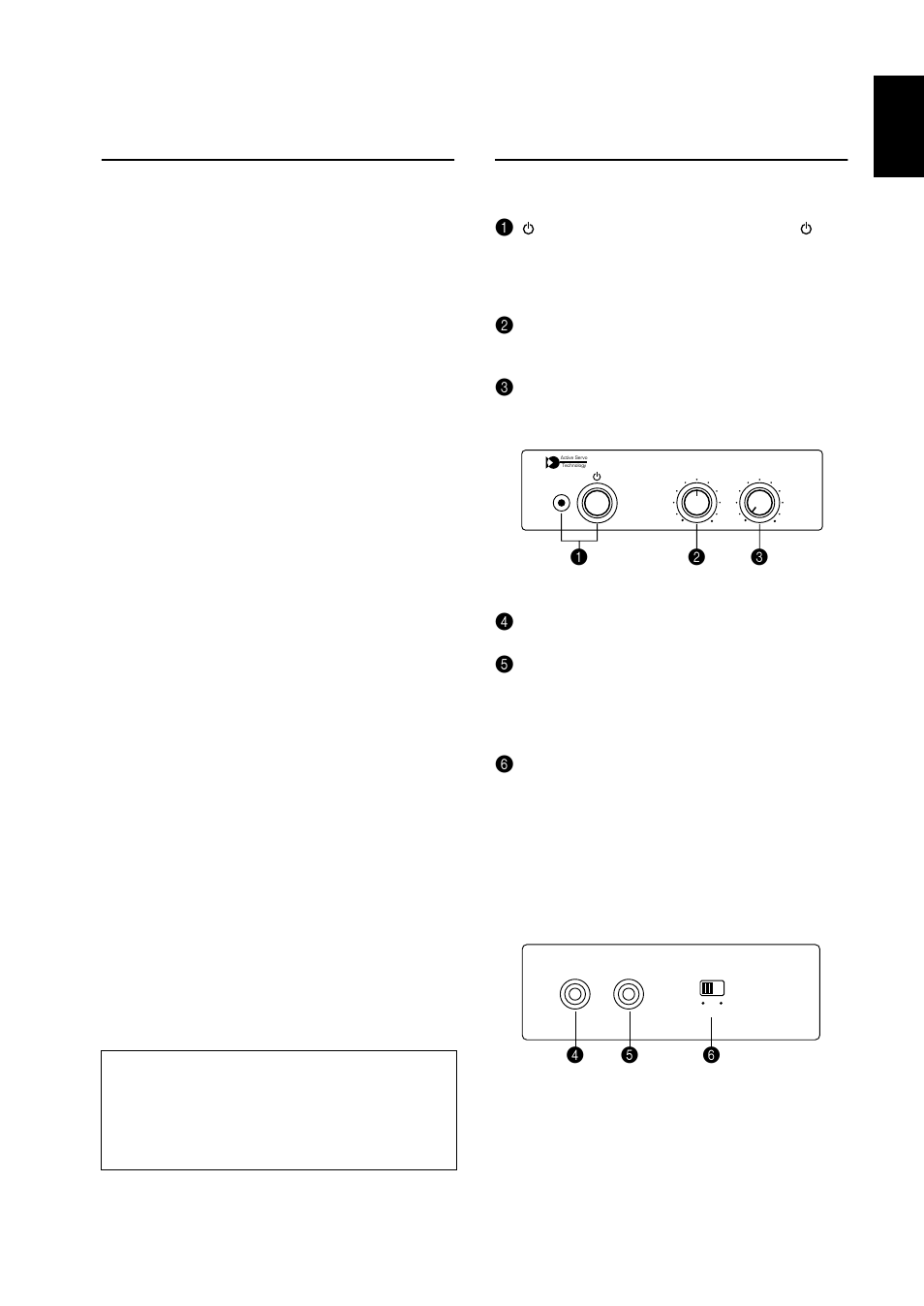 Cautions, Connections & controls, Front panel | Rear panel | Yamaha YST-MSW8 User Manual | Page 5 / 8