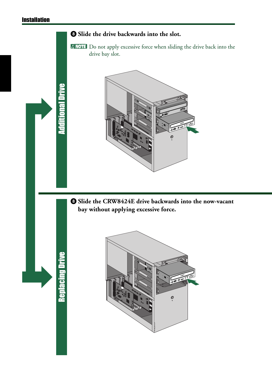 Additional drive replacing drive | Yamaha CRW8424E User Manual | Page 24 / 46