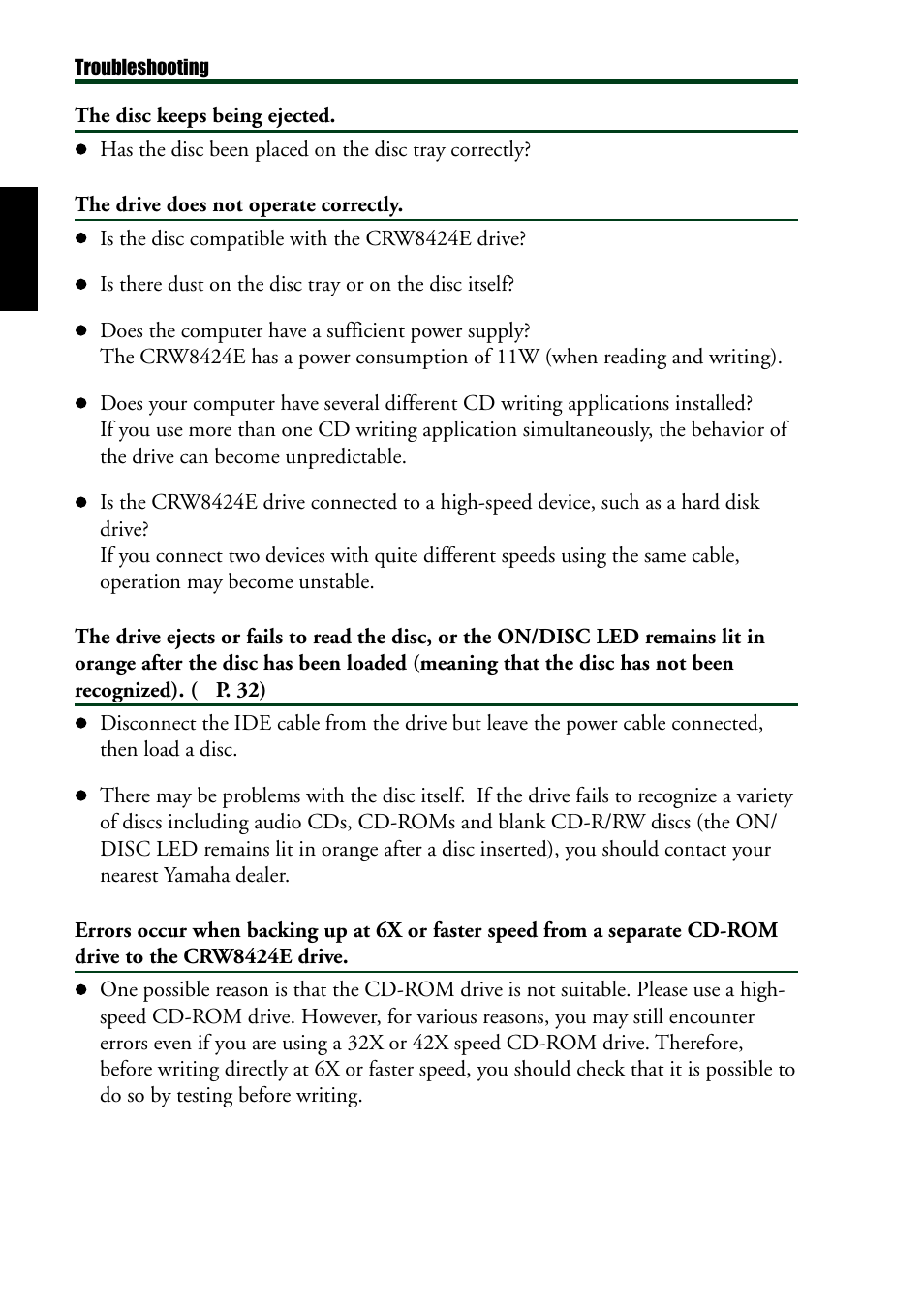 Yamaha CRW8424E User Manual | Page 36 / 46