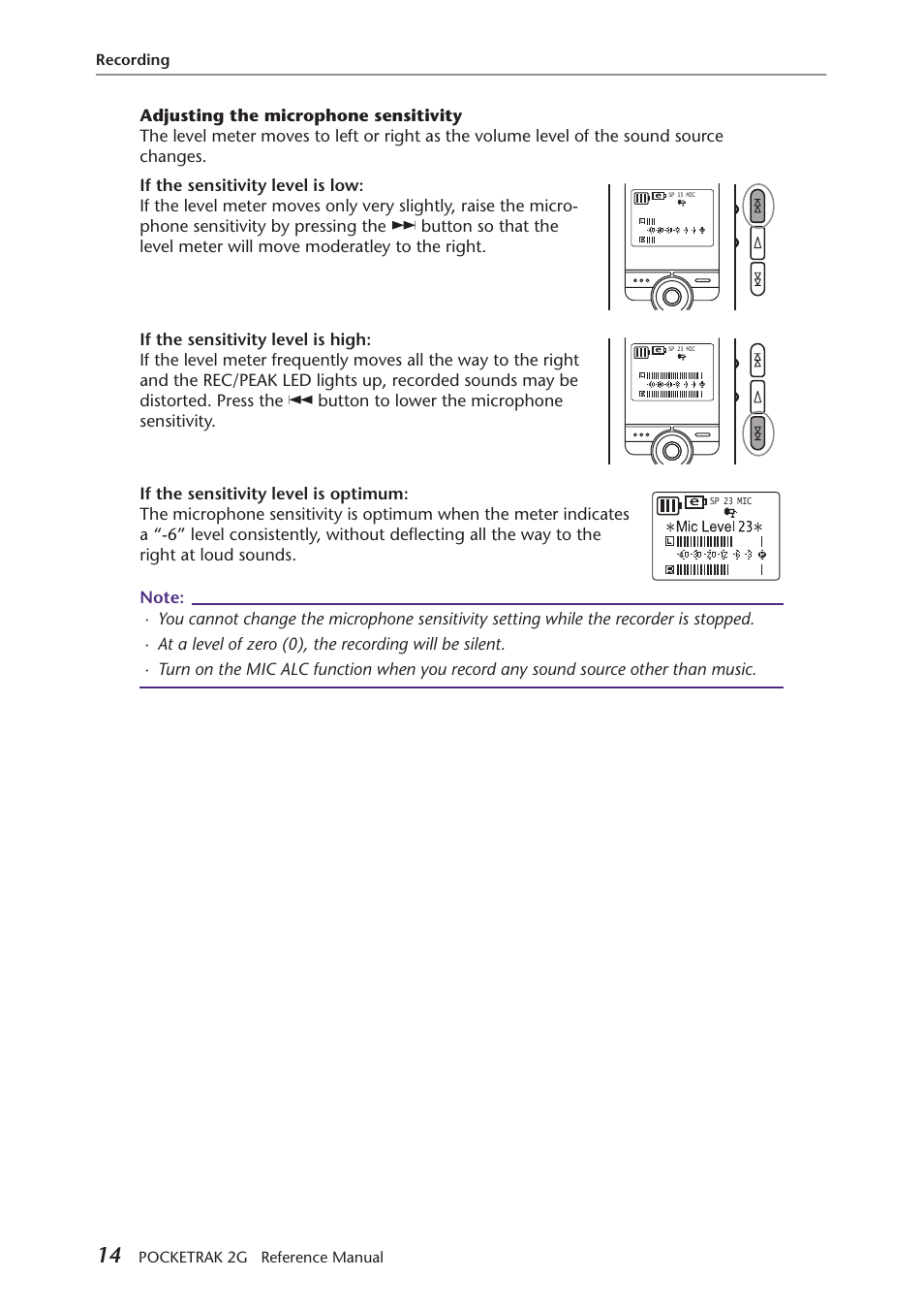 Yamaha POCKETRAK 2G User Manual | Page 14 / 54