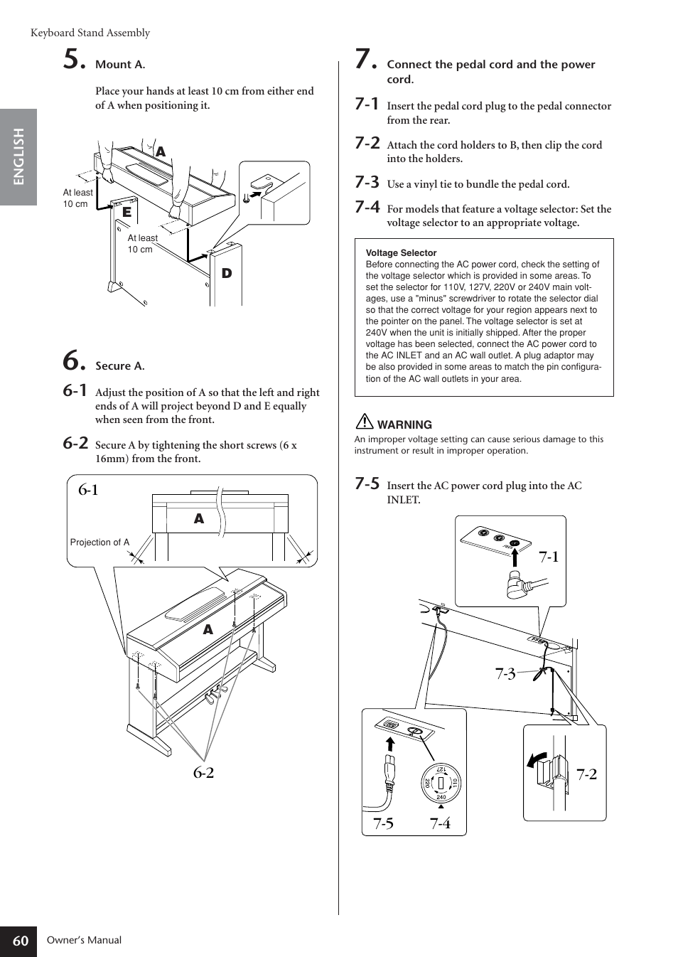 The pedal cord all the w | Yamaha ARIUS YDP-181 User Manual | Page 60 / 70