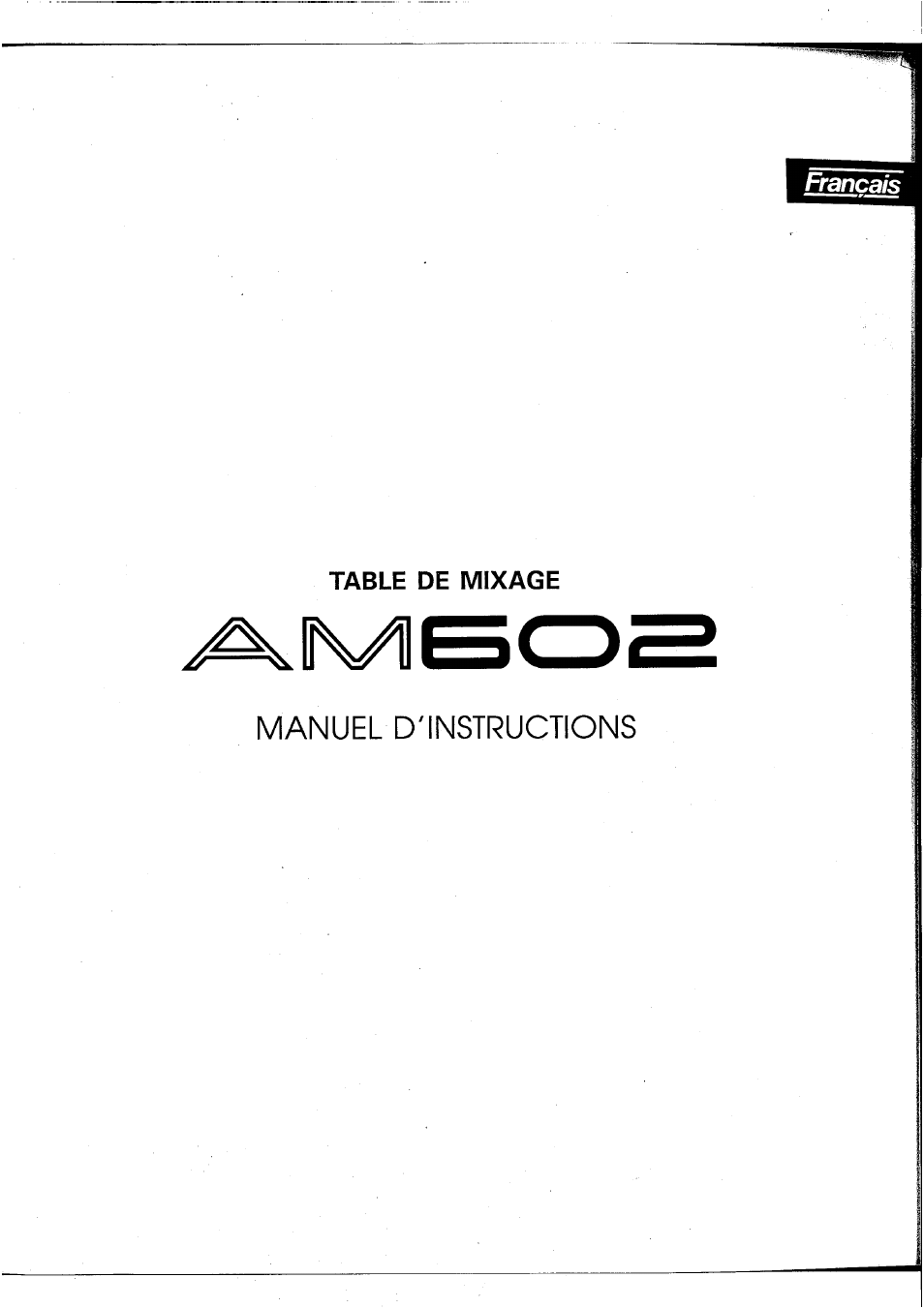 Aüvl | Yamaha AM602 User Manual | Page 13 / 38