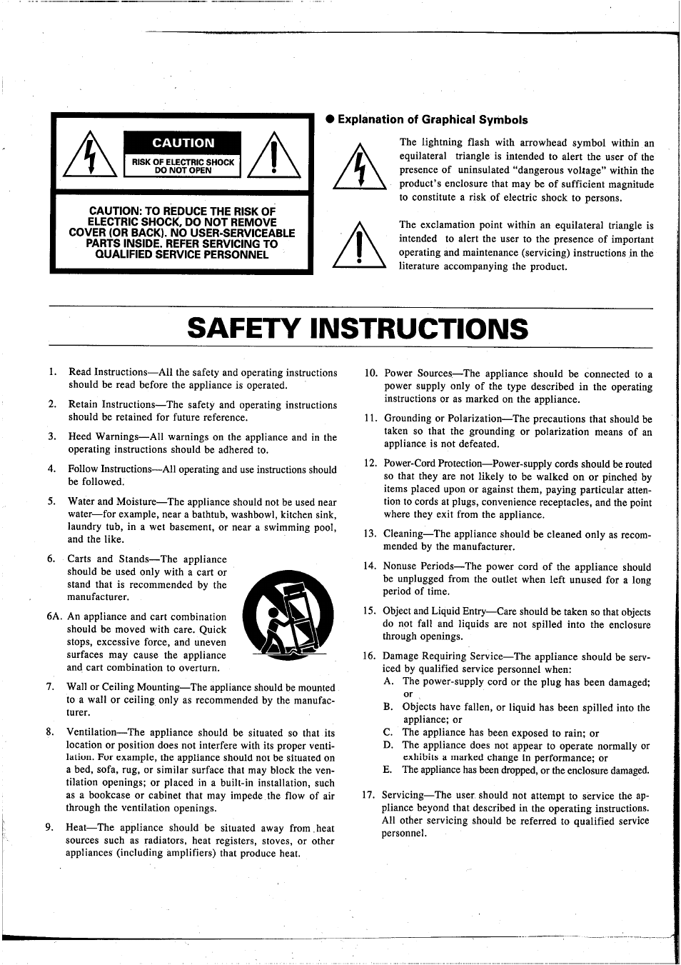 Safety instructions | Yamaha AM602 User Manual | Page 2 / 38