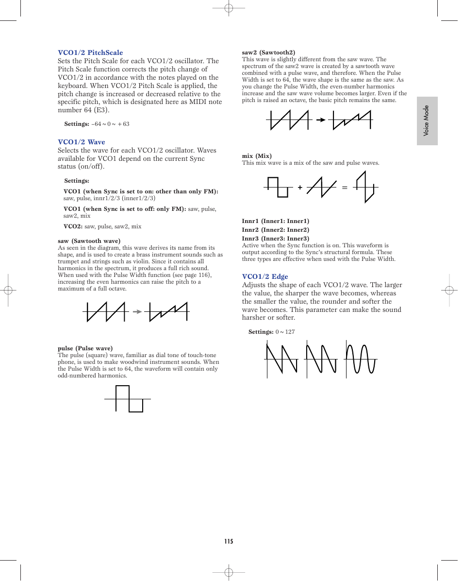 Yamaha EX5R User Manual | Page 115 / 304