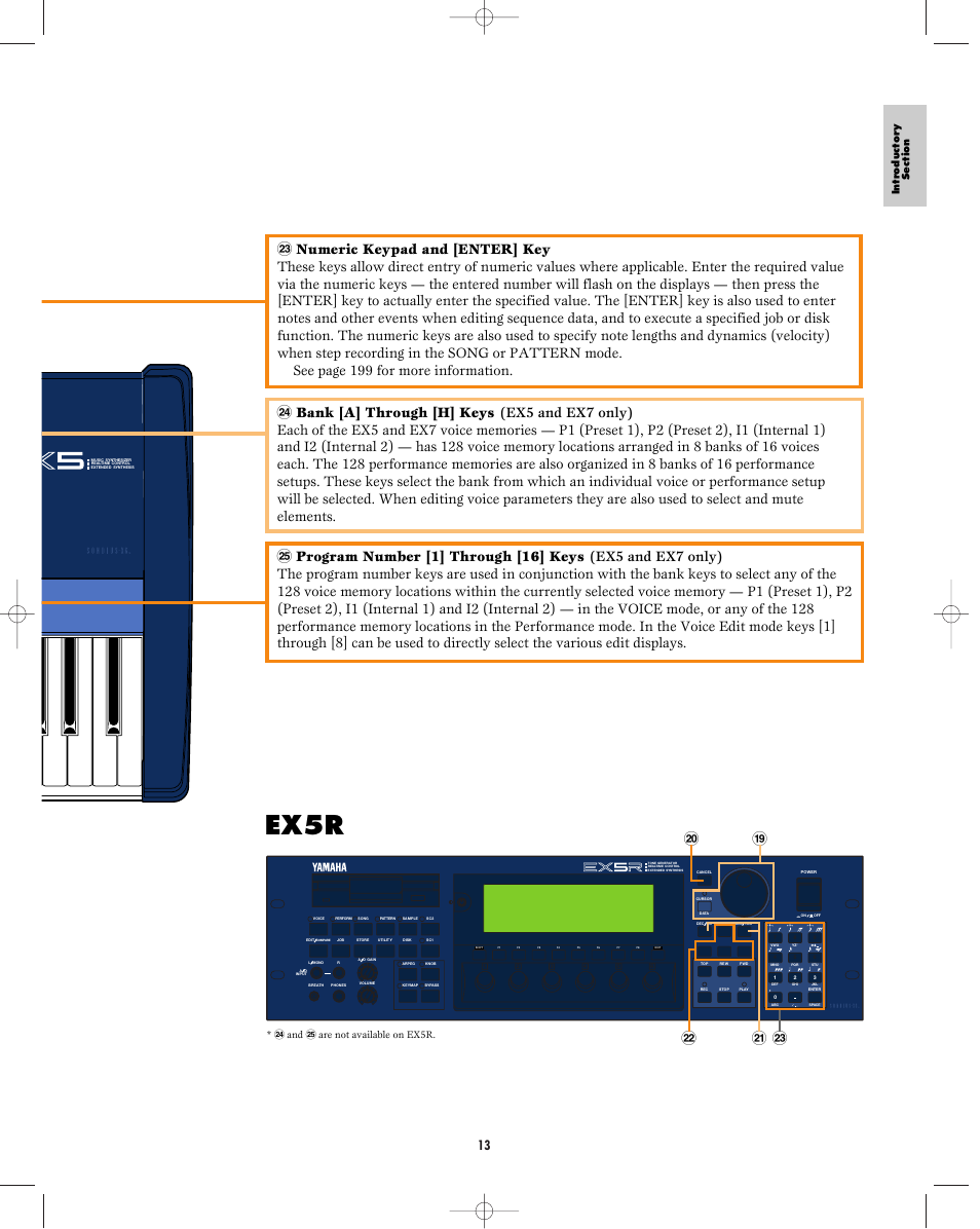 Ex5r, And ∞ are not available on ex5r | Yamaha EX5R User Manual | Page 13 / 304