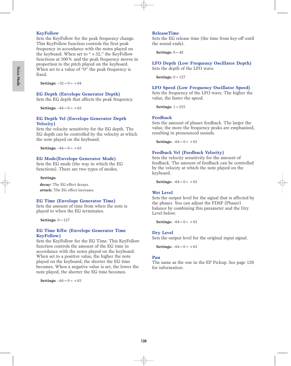 Yamaha EX5R User Manual | Page 134 / 304