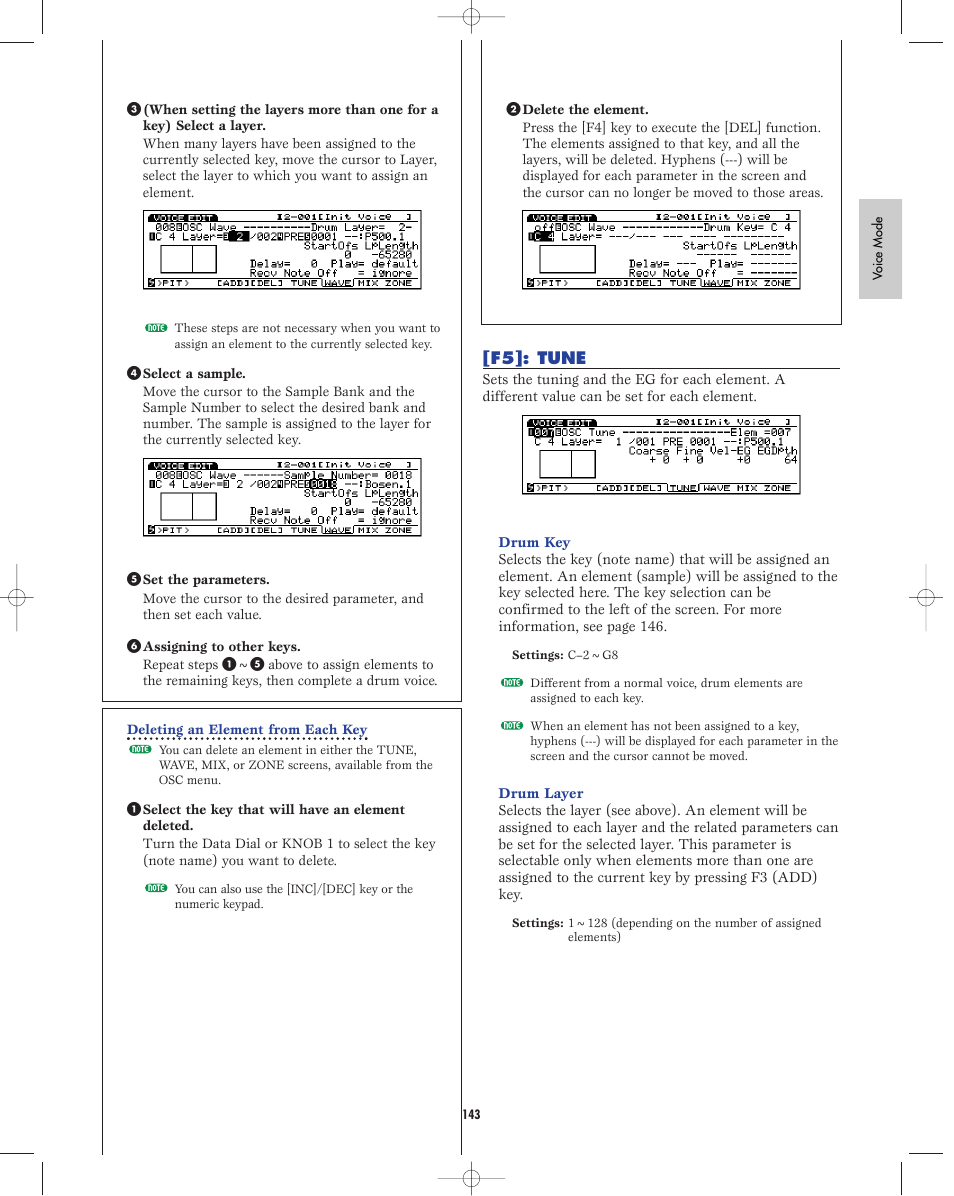 F5:tune | Yamaha EX5R User Manual | Page 143 / 304