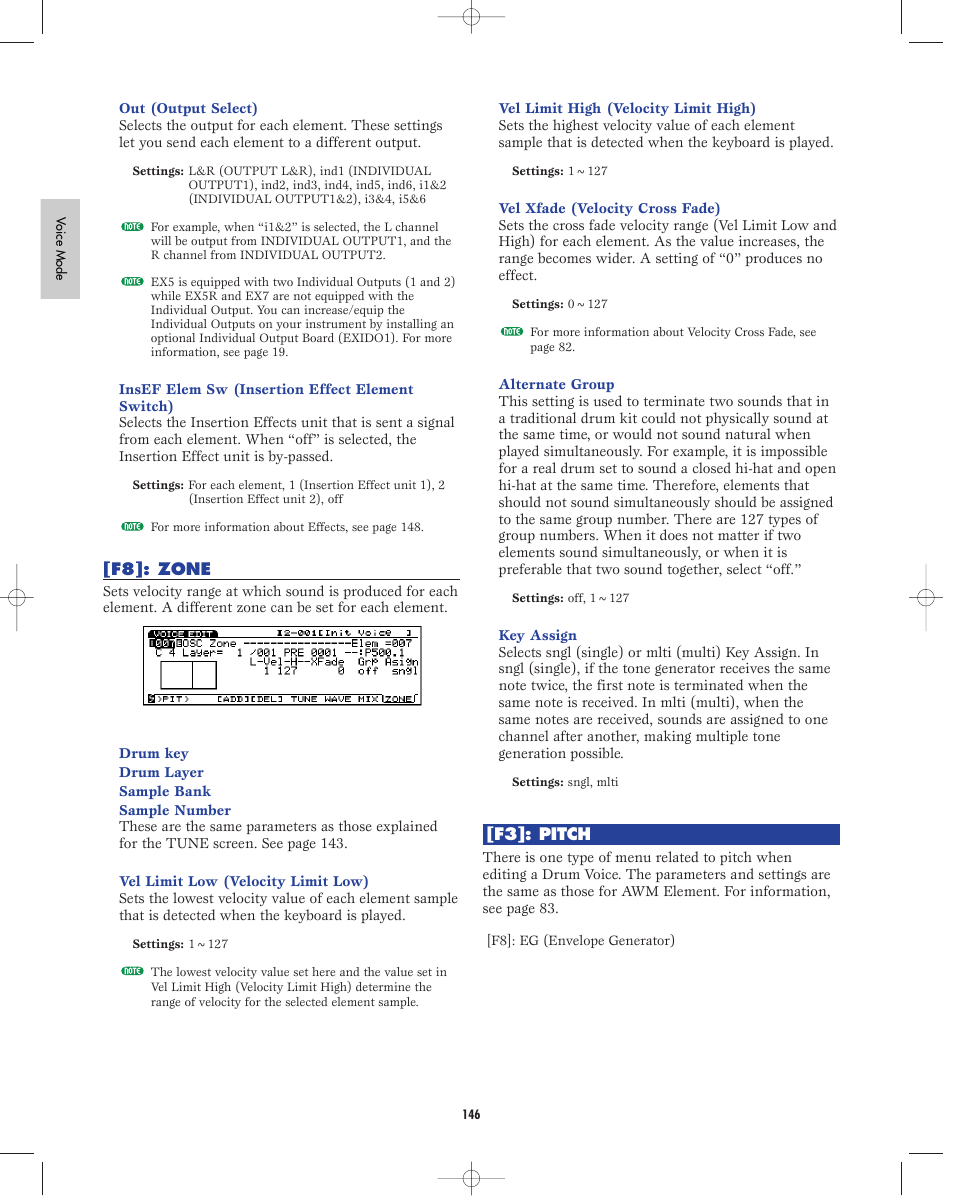 F8:zone | Yamaha EX5R User Manual | Page 146 / 304