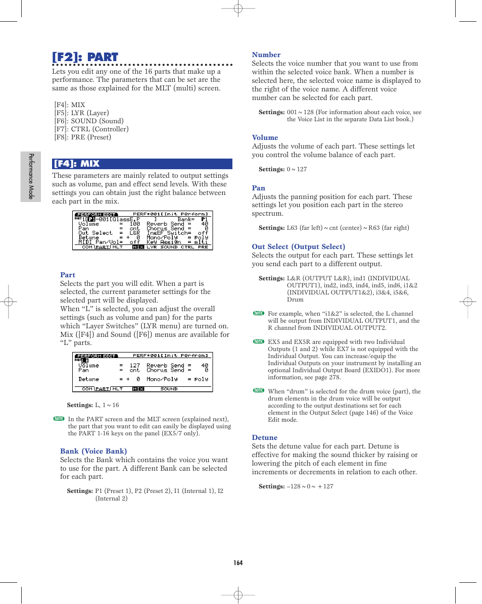 F2]: part | Yamaha EX5R User Manual | Page 164 / 304