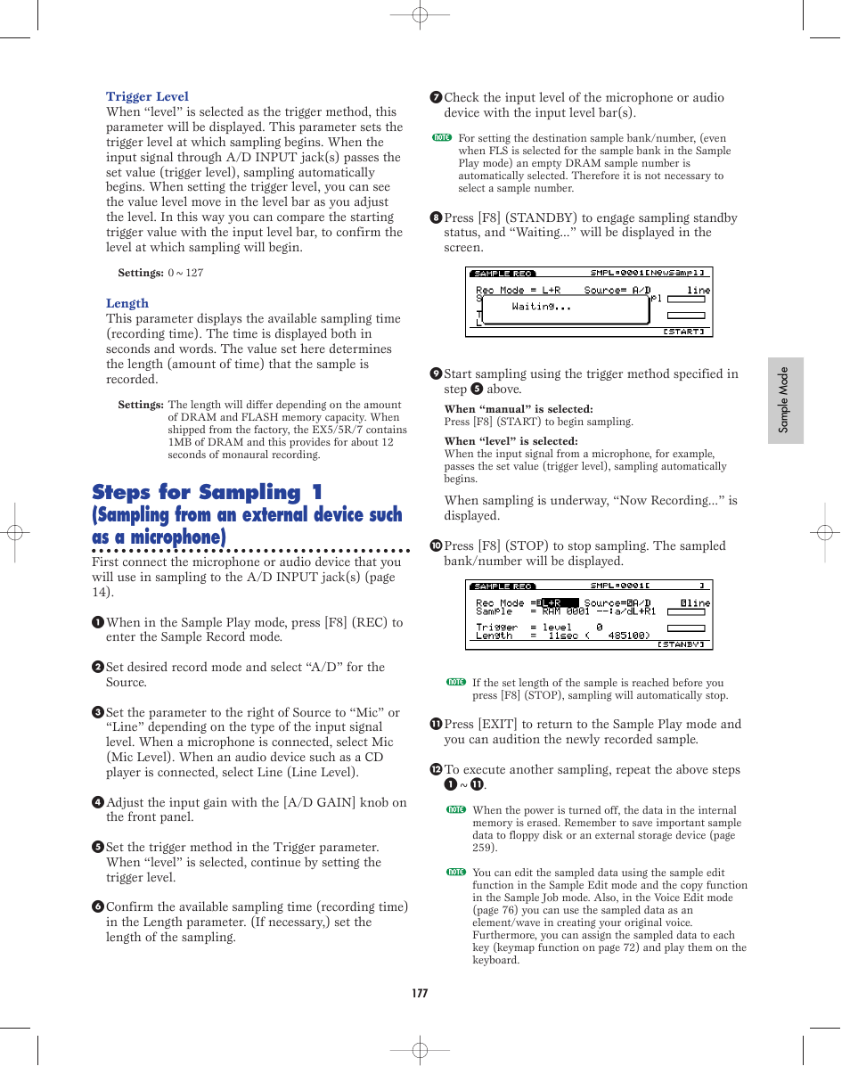 Yamaha EX5R User Manual | Page 177 / 304