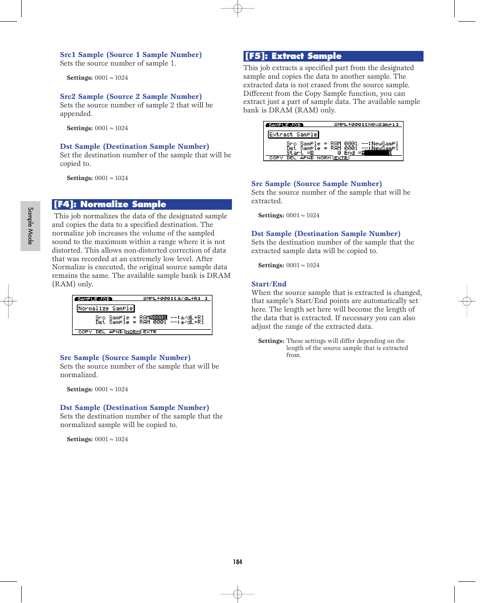 Yamaha EX5R User Manual | Page 184 / 304