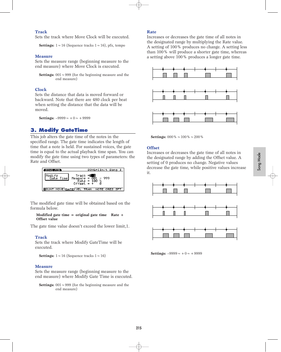 Modify gatetime | Yamaha EX5R User Manual | Page 215 / 304