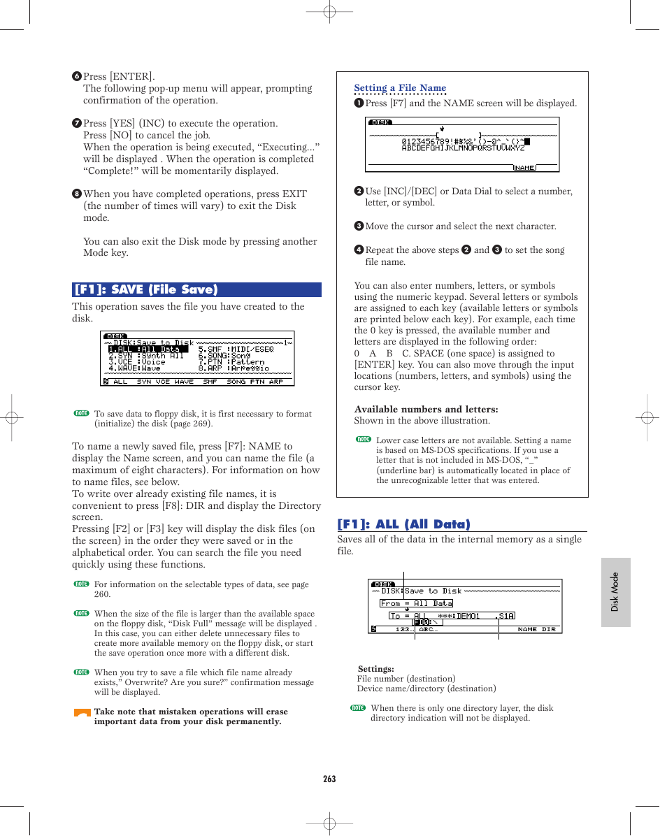 Yamaha EX5R User Manual | Page 263 / 304