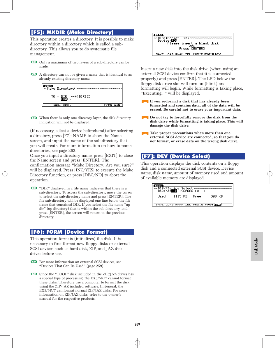 Yamaha EX5R User Manual | Page 269 / 304