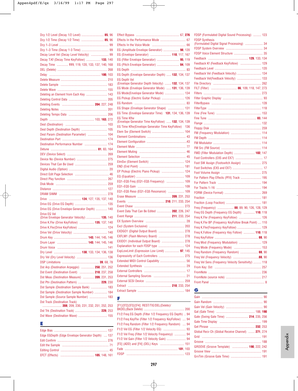 Yamaha EX5R User Manual | Page 297 / 304