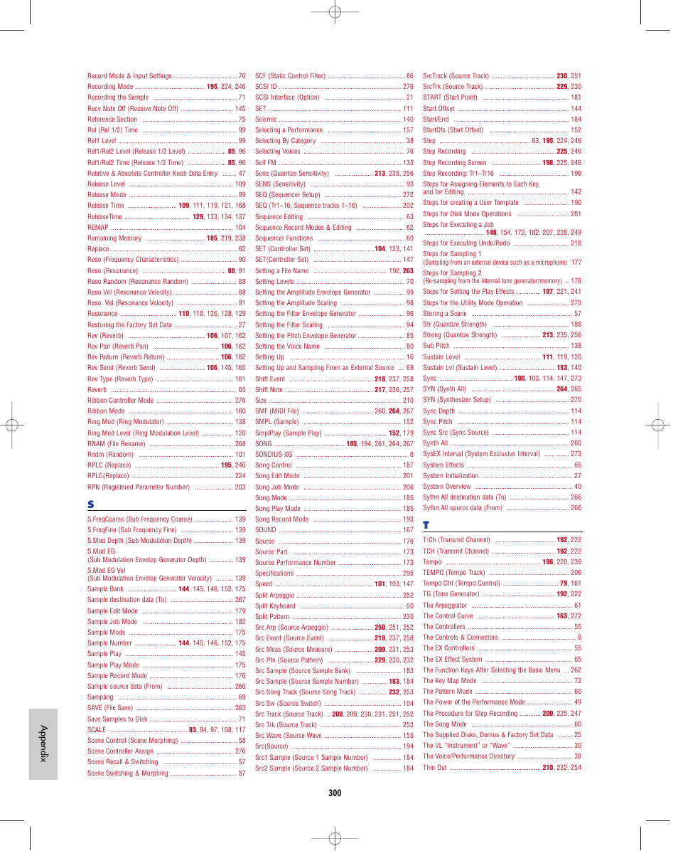 Yamaha EX5R User Manual | Page 300 / 304