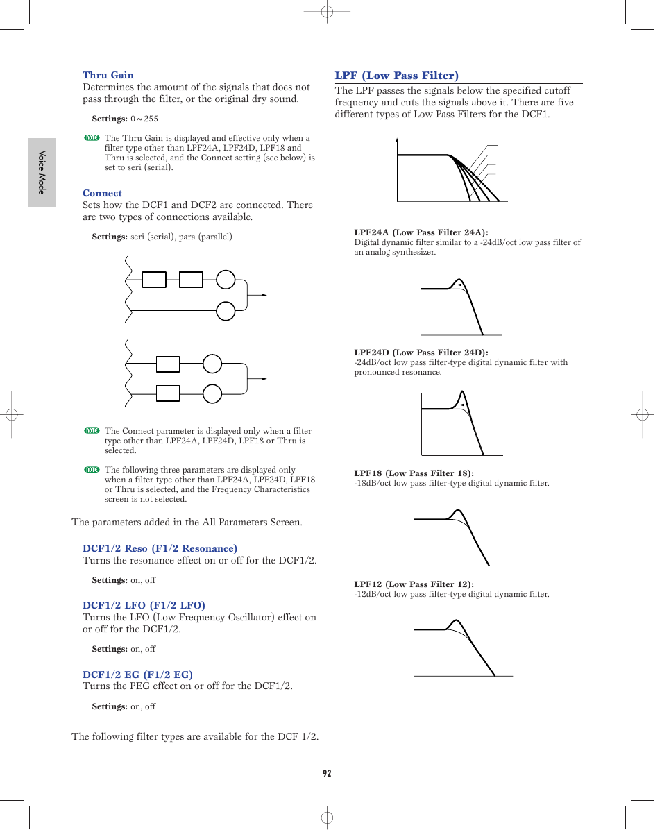 Lpf (low pass filter) | Yamaha EX5R User Manual | Page 92 / 304