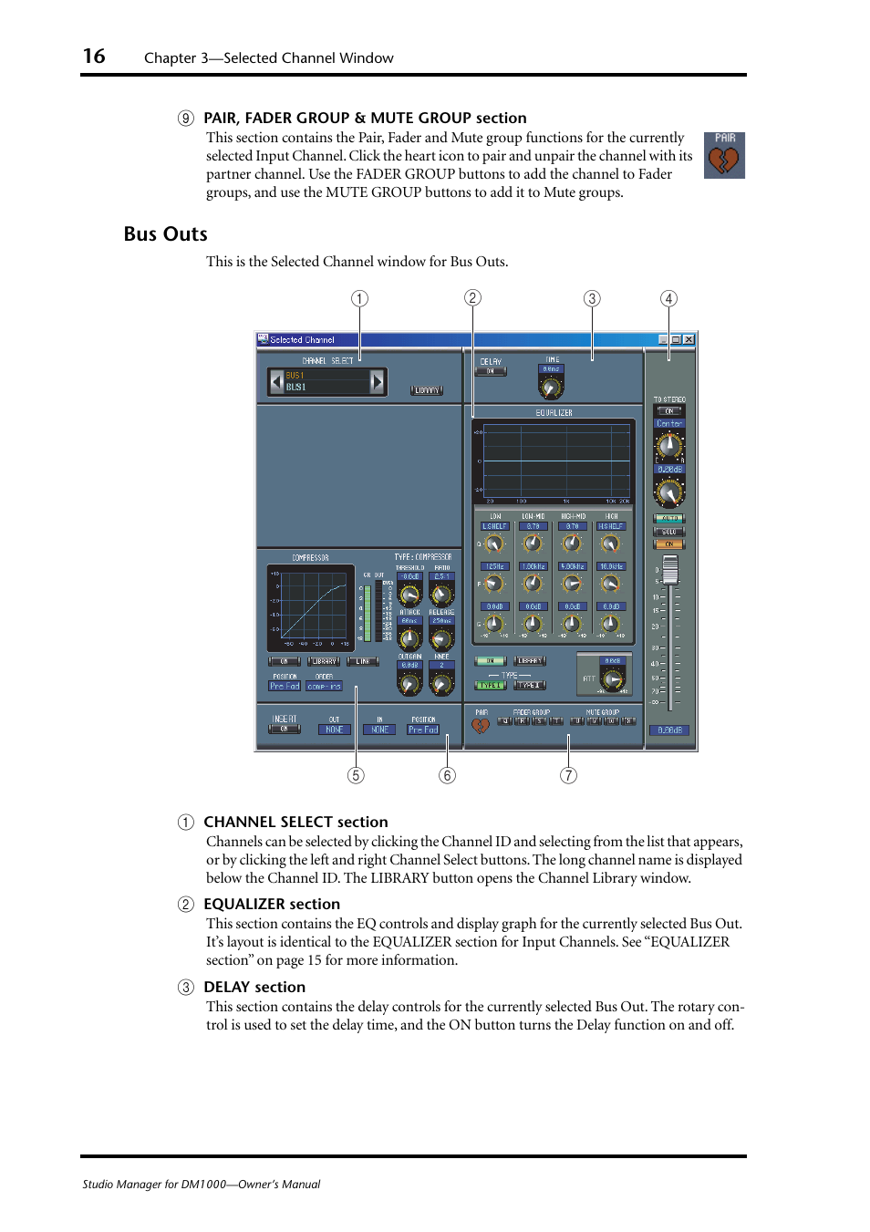 Bus outs | Yamaha DM 1000 User Manual | Page 16 / 34