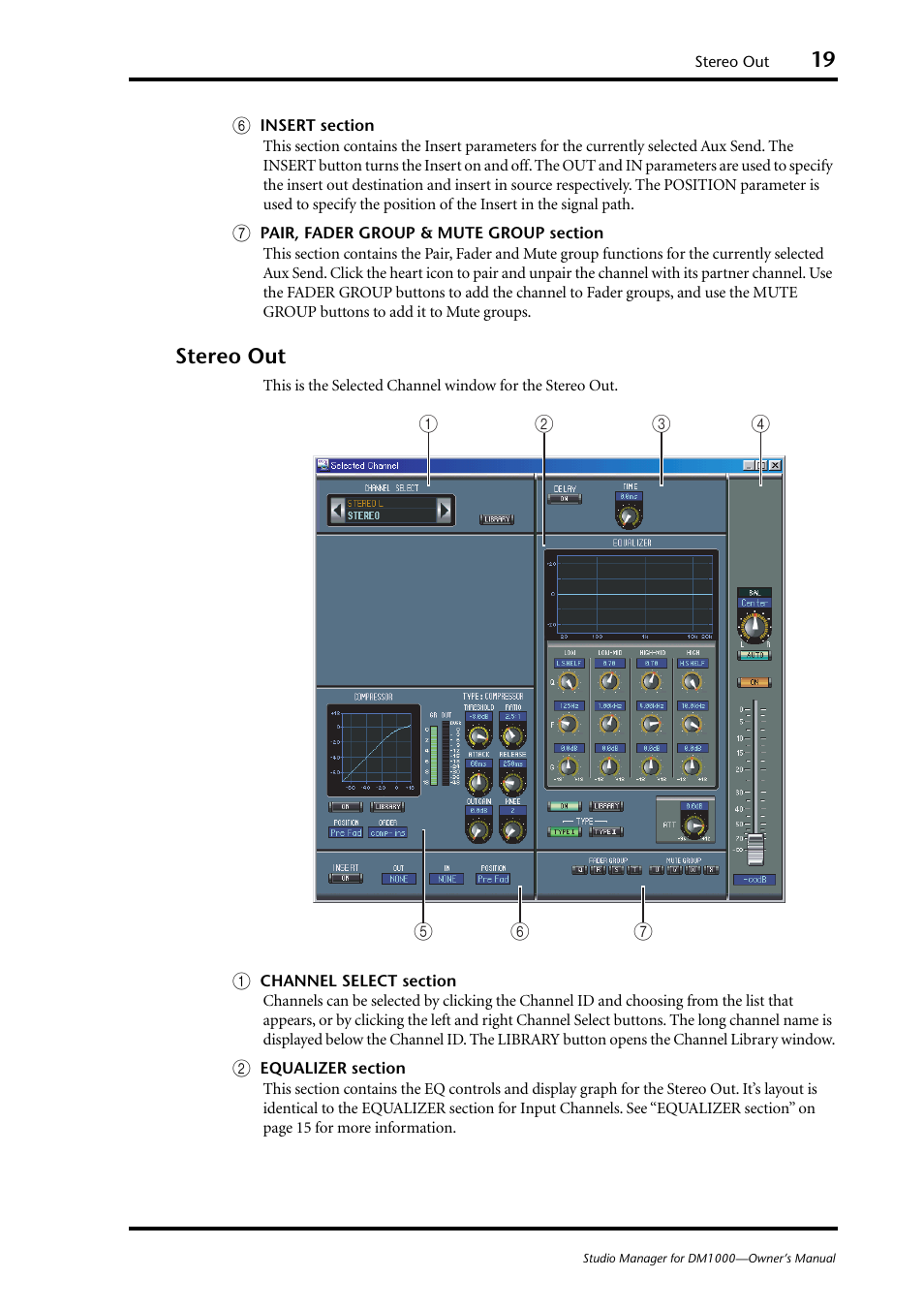 Stereo out | Yamaha DM 1000 User Manual | Page 19 / 34