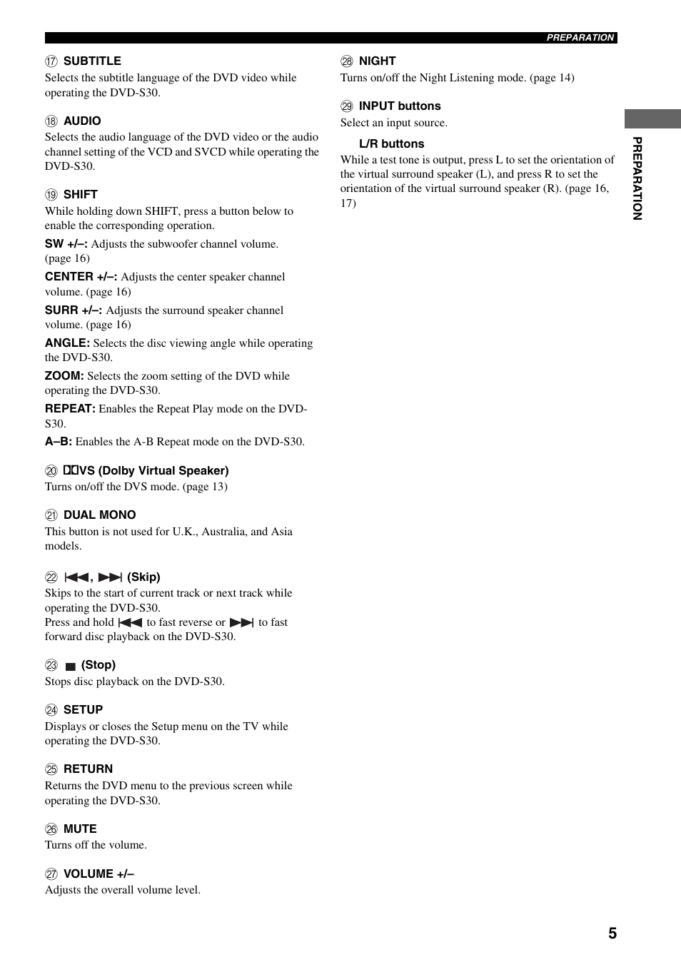 Yamaha AVX-S30 User Manual | Page 7 / 24