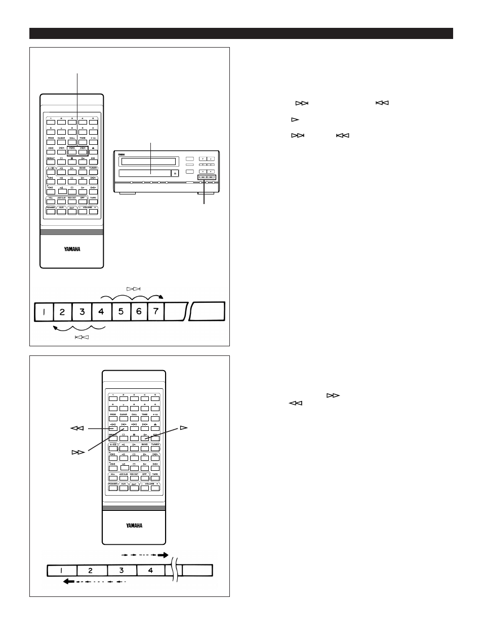 Skip search, Manual search, E-15 | Compact disc operation, Load a disc and begin playback, Begin playback, Manual search is not possible during random play | Yamaha CC-5 User Manual | Page 17 / 40