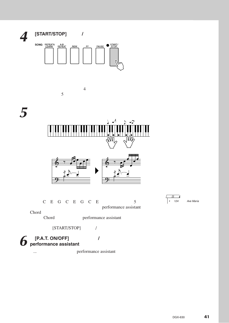 Yamaha DGX-630 User Manual | Page 41 / 154