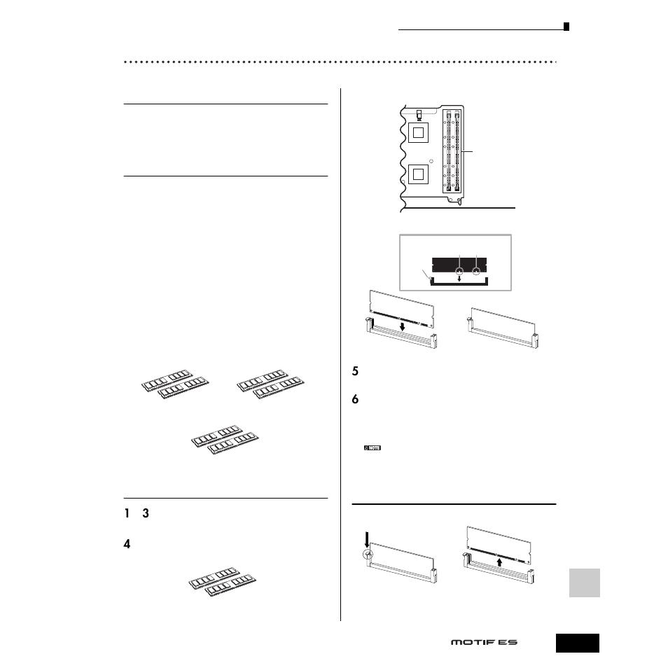 Dimm (拡張メモリー)の取り付け | Yamaha Motify ES8 User Manual | Page 289 / 300