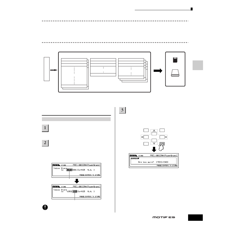 プラグインボイスをエディットする, 作ったボイスを保存する | Yamaha Motify ES8 User Manual | Page 85 / 300
