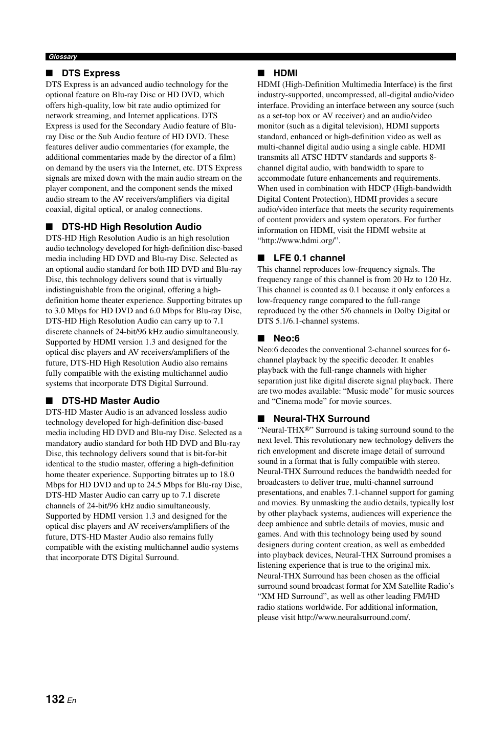 Yamaha RX-V1800 User Manual | Page 136 / 157