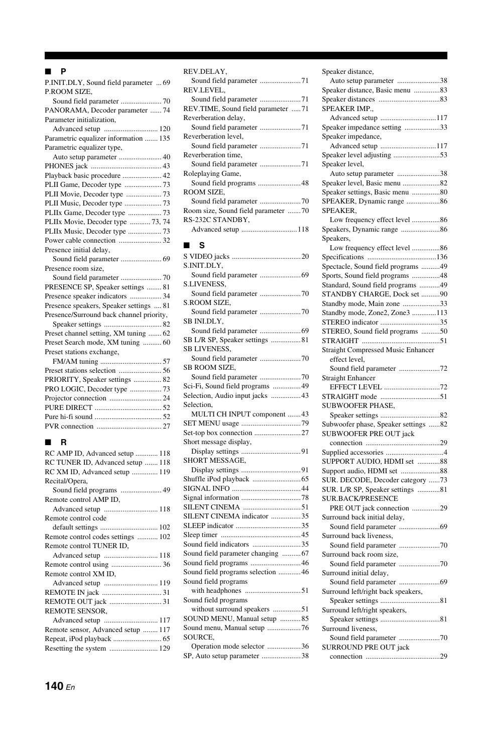 Yamaha RX-V1800 User Manual | Page 144 / 157