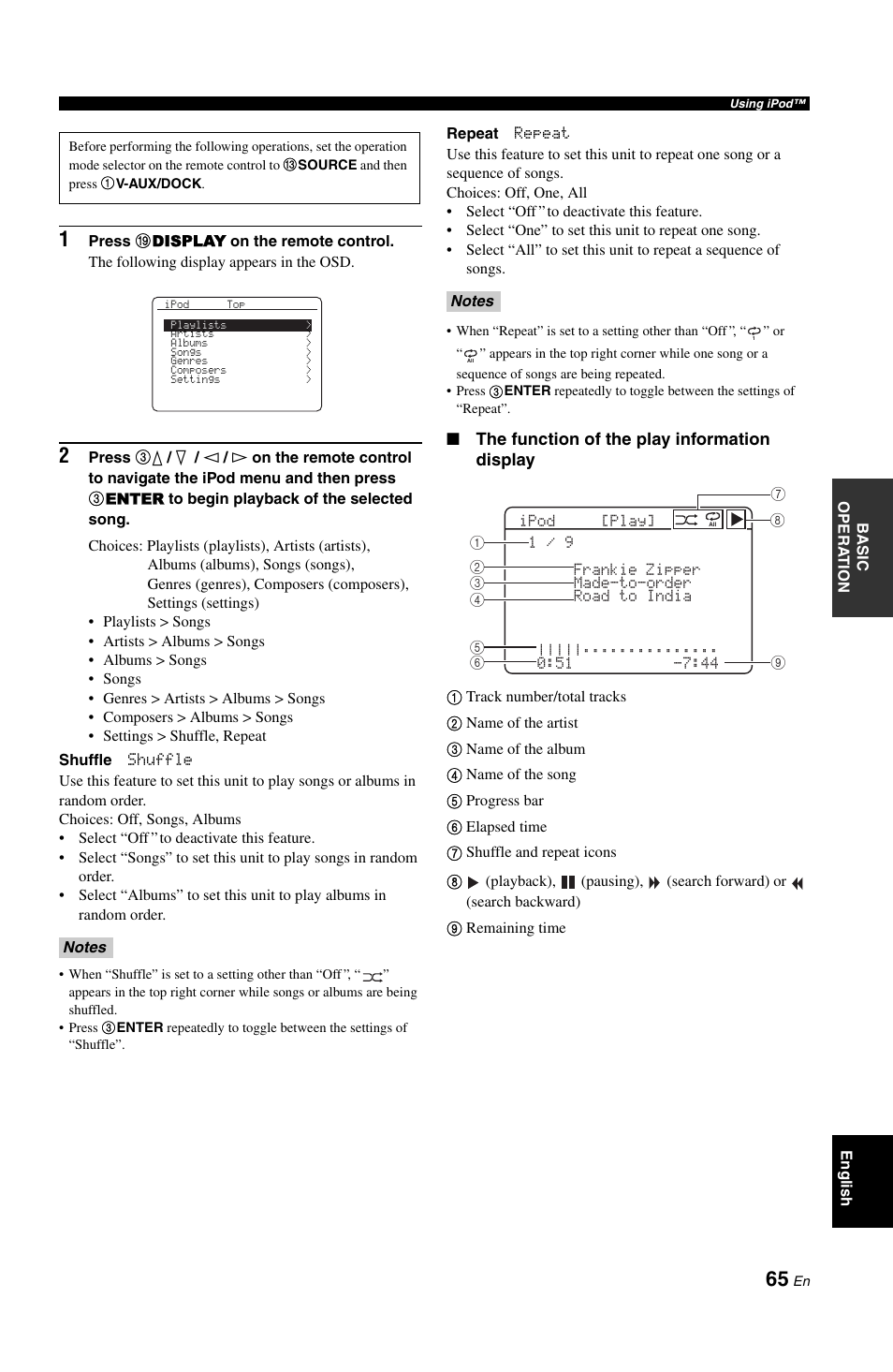 Yamaha RX-V1800 User Manual | Page 69 / 157
